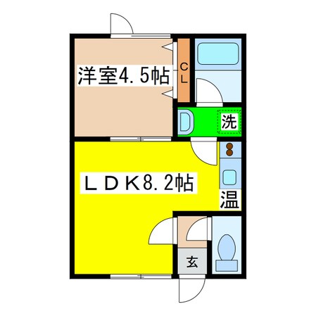 コーポリベラルⅡの物件間取画像